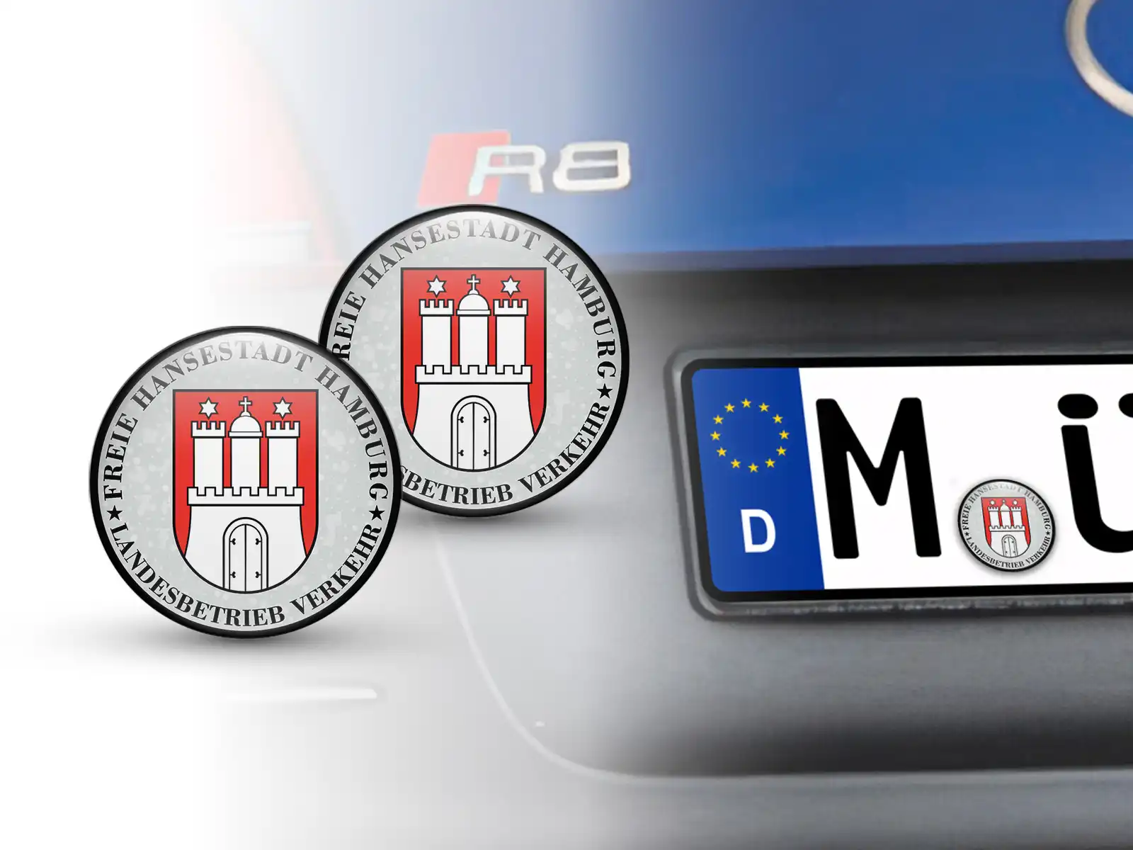 TUV Aufkleber Landesbetrieb Verkehr Nummernschild plakette